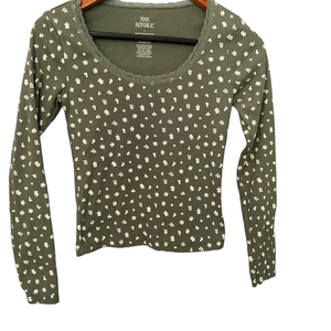 Floral Long Sleeve Top – Junior Small - Pink Republic Sage